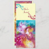 PIERROT UND ARLECCHINA Venezianischer Karneval, Einladung (Vorne/Hinten)