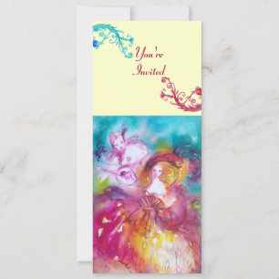 PIERROT UND ARLECCHINA Venezianischer Karneval, Einladung