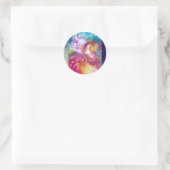 PIERROT UND ARLECCHINA Venezianischer Karneval, Runder Aufkleber (Tasche)