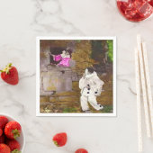 Pierrot und Columbine Cocktail Napkin Serviette (Beispiel)