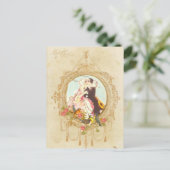 Pierrot und Columbine Postkarte (Stehend Vorderseite)