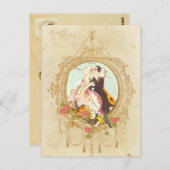 Pierrot und Columbine Postkarte (Vorne/Hinten)