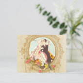 Pierrot und Columbine Postkarte (Stehend Vorderseite)