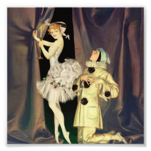 „Pierrot und Columbine“ von FX Leyendecker Fotodruck
