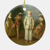Pierrot und Harlekin Keramikornament (Hinten)