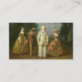 Pierrot und Harlekin Visitenkarte (Rückseite)