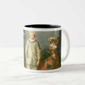Pierrot und Harlekin Zweifarbige Tasse (VorderseiteRechts)