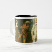 Pierrot und Harlekin Zweifarbige Tasse (Vorderseite Links)