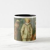Pierrot und Harlekin Zweifarbige Tasse (Mittel)