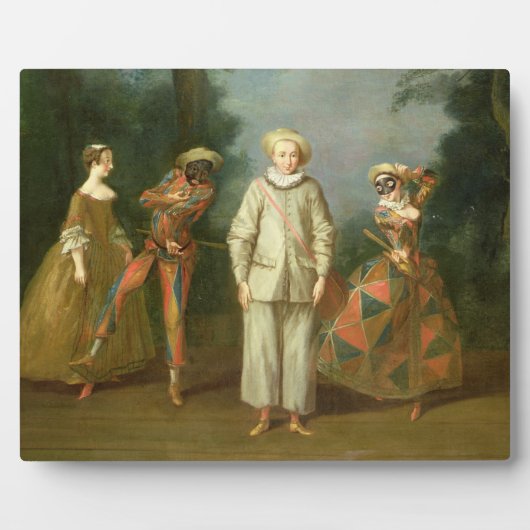 Pierrot und Harlequin Fotoplatte (Vorderseite)