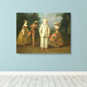 Pierrot und Harlequin Leinwanddruck (Insitu (Holzboden))