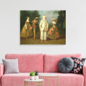 Pierrot und Harlequin Leinwanddruck (Insitu (Wohnzimmer))