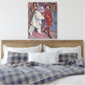 Pierrot und Harlequin Leinwanddruck (Insitu (Schlafzimmer))