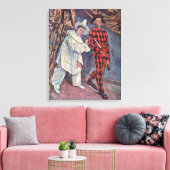 Pierrot und Harlequin Leinwanddruck (Insitu (Wohnzimmer))