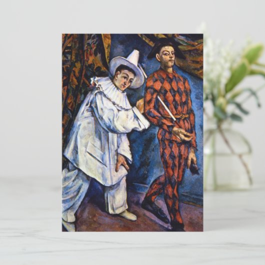 Pierrot und Harlequin, Mardi Gras von Paul Cezanne (Stehend Vorderseite)