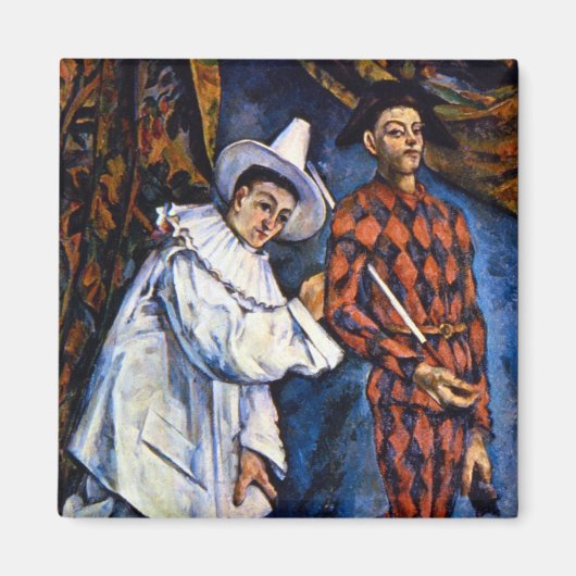 Pierrot und Harlequin, Mardi Gras von Paul Cezanne Magnet (Vorne)