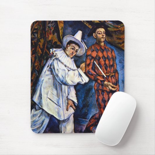 Pierrot und Harlequin, Mardi Gras von Paul Cezanne Mousepad (Mit Mouse)