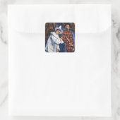 Pierrot und Harlequin, Mardi Gras von Paul Cezanne Quadratischer Aufkleber (Tasche)