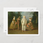 Pierrot und Harlequin Postkarte (Vorne/Hinten)