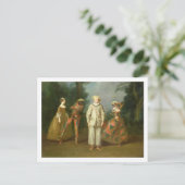 Pierrot und Harlequin Postkarte (Stehend Vorderseite)