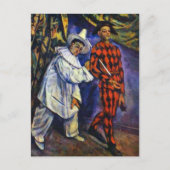 Pierrot und Harlequin von Paul Cezanne Postcard Postkarte (Vorderseite)