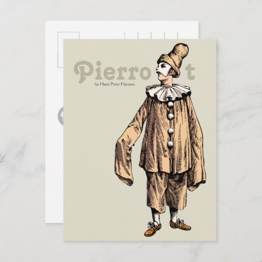 Pierrot von Hans Peter Hansen Postcard Postkarte (Vorne/Hinten)