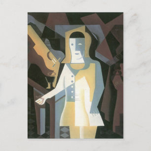 Pierrot von Juan Gris Postkarte