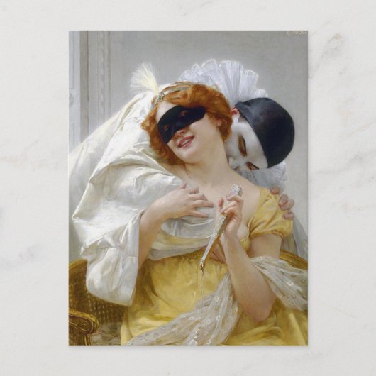 Pierrot's Embrace von Seignac Postkarte (Vorderseite)