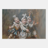 Pierrots - Geschenkpapier für Ölgemälde Set (Vorderseite)