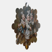 Pierrots - Papierkartendekorationsgeschirr Ornament Karte (Rechts)