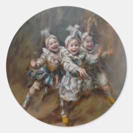 Pierrots - Rundkleber für Stationery Runder Aufkleber