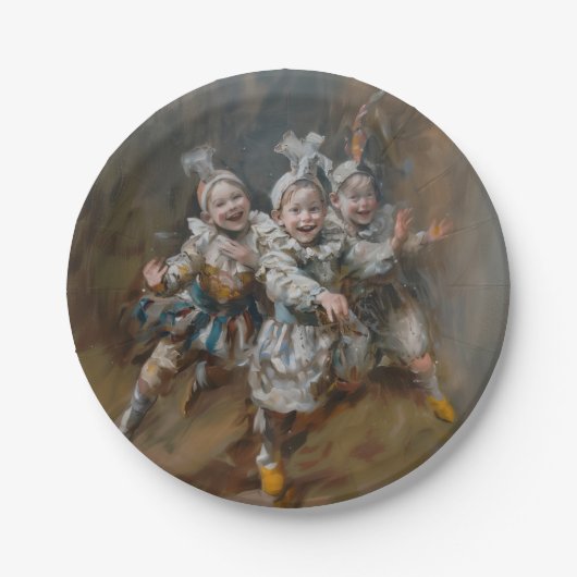 Pierrots - Rundpapier-Teller Pappteller (Vorderseite)