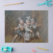 Pierrots - Zierpapier für Ölgemälde Seidenpapier (Basteln)