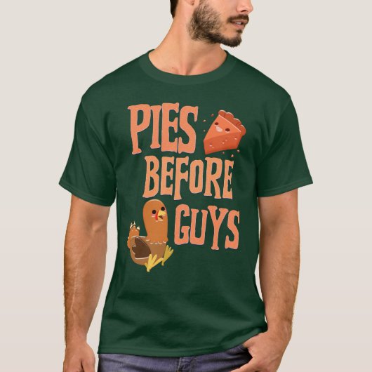 Pies Before Typ Erntedank Abendessen T-Shirt (Vorderseite)