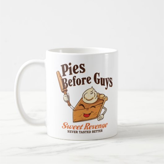 Pies Before Typ - Funny Erntedank Dessert Pub Kaffeetasse (Links)