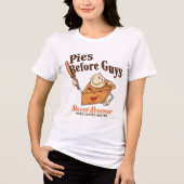 Pies Before Typ - Funny Erntedank Dessert Pub Tri-Blend Shirt (Vorderseite)
