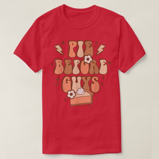 Pies Before Typ Pumpkin Cake Retro Groovy Blume T-Shirt (Design vorne)