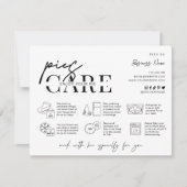 Pies Care Instructions Minimal Modern Logo Bakery Dankeskarte (Vorderseite)