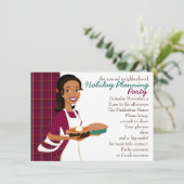 Pies und Kariert Einladung (Stehend Vorderseite)