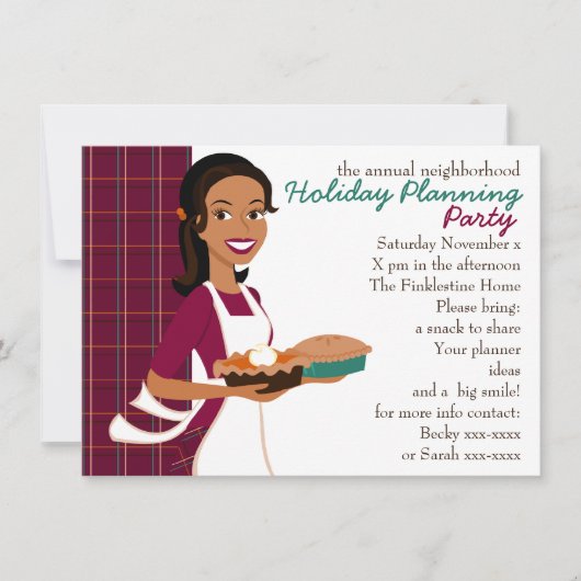 Pies und Kariert Einladung (Vorderseite)