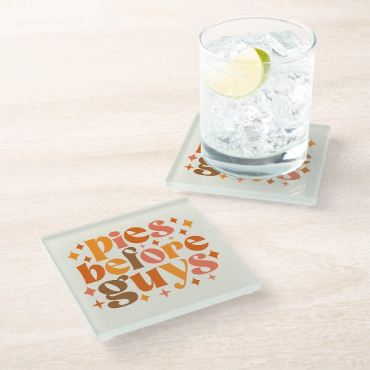 Pies vor Typ Glasuntersetzer (Schrägansicht)