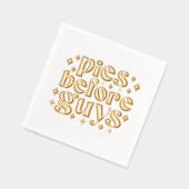 Pies vor Typ Servietten Mit Folie (Links)