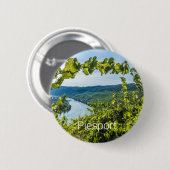Piesport Moselle Vintage Weintrauben Button (Vorne & Hinten)
