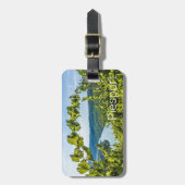 Piesport Moselle Vintage Weintrauben Gepäckanhänger (Vorderseite vertikal)