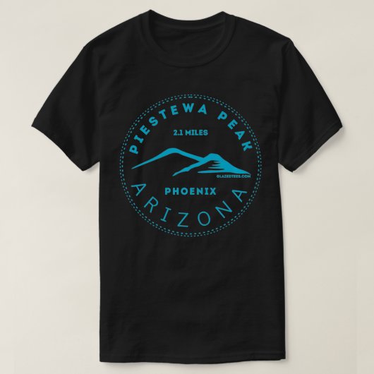 Piestewa Peak Phoenix Arizona Wüste Wandern Blue S T-Shirt (Design vorne)