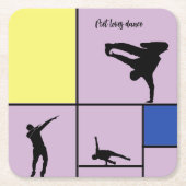 Piet Lieben Dance Mondrian Street Hiphop Style Rechteckiger Pappuntersetzer (Vorderseite)