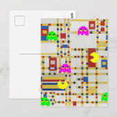 Piet-Man at Arcade Mondrian Postkarte (Vorne/Hinten)