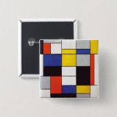 PIET MONDRIAAN - Compositon A 1923 Button (Vorne & Hinten)
