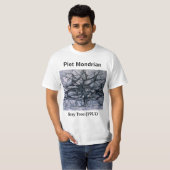 Piet Mondrian Abstrakt Gray Tree T-Shirt (Vorne ganz)