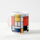 Piet Mondrian Abstrakt Kaffeetasse (Vorderseite Links)
